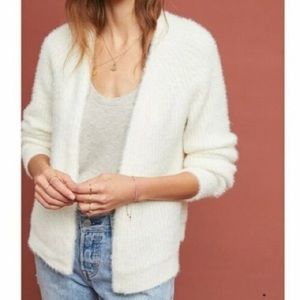 Anthropologie Sweater Sleeping on Snow Ivory Cardigan